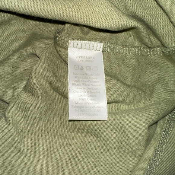 Everlane Women Olive Green T-Shirt Dress Size S - Picture 7 of 7